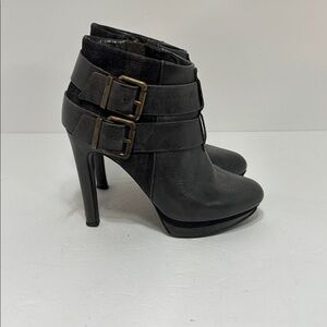 Diesel Dark Gray Ankle Boots with Buckle Detail Size 8.5